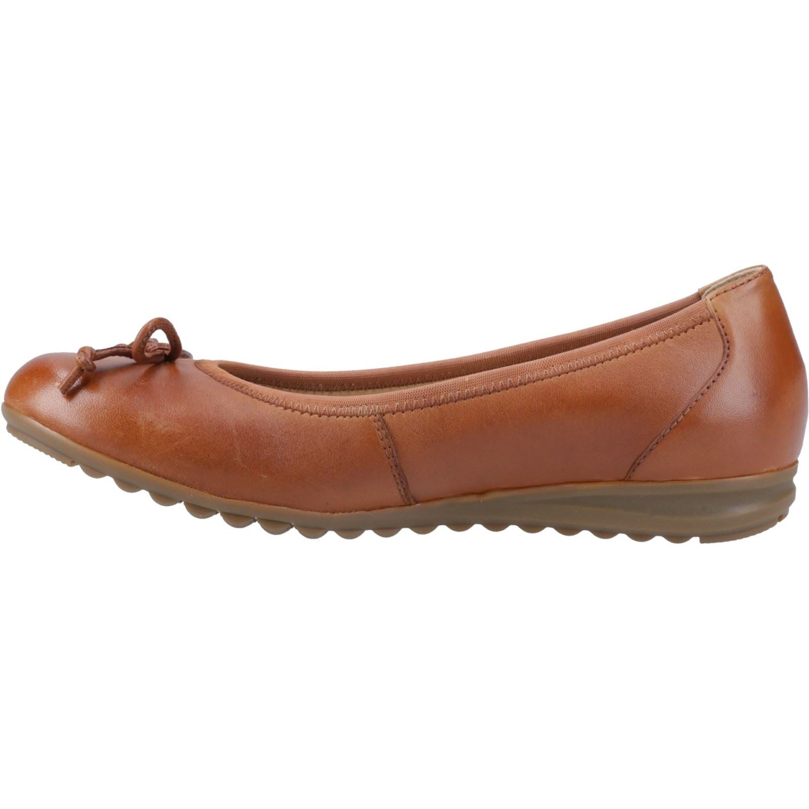 Hush Puppies Lucille Damen Flache Schuhe aus Leder in Tan