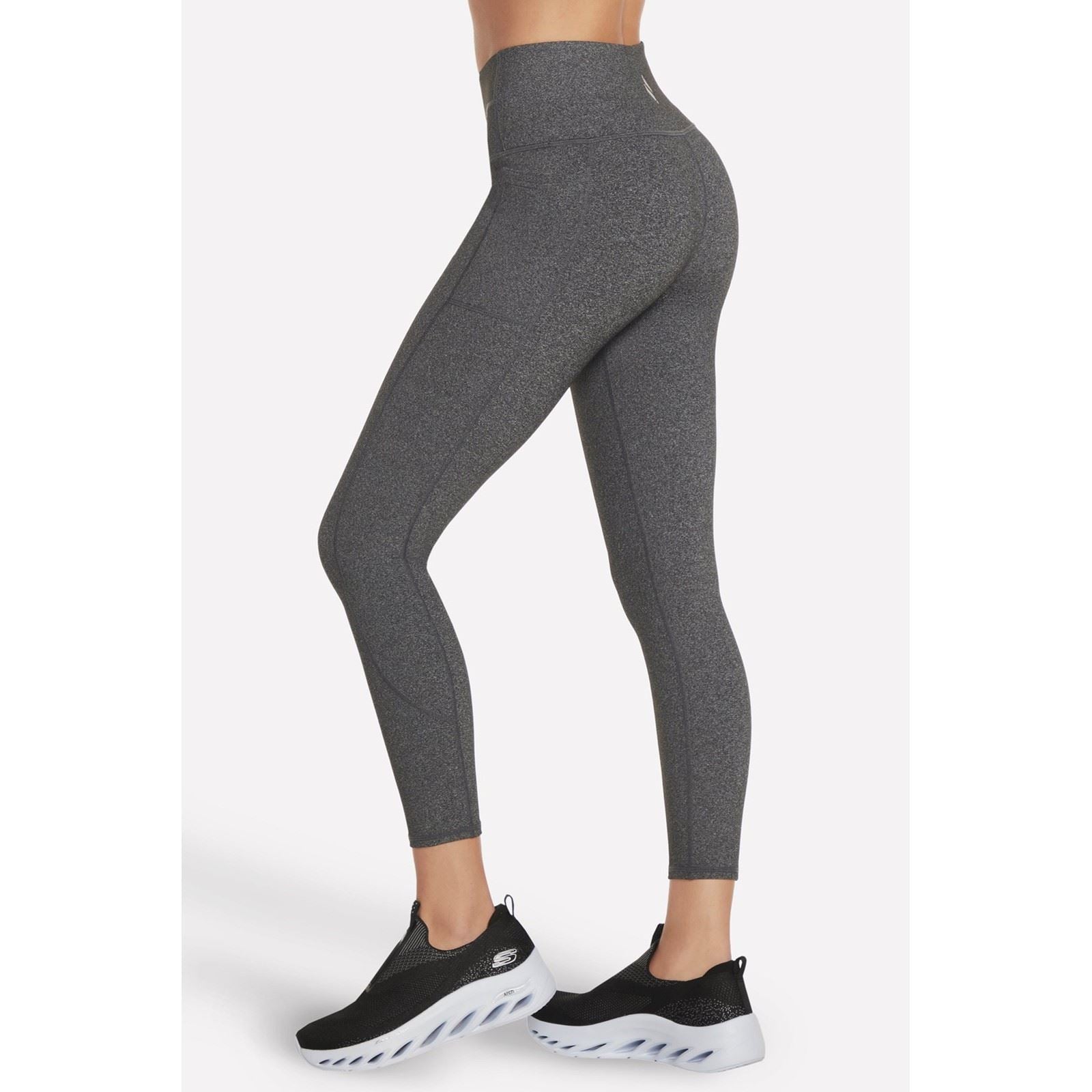 Skechers GOWALK Wear High-Waisted 7/8 Damen Graue Sportleggings