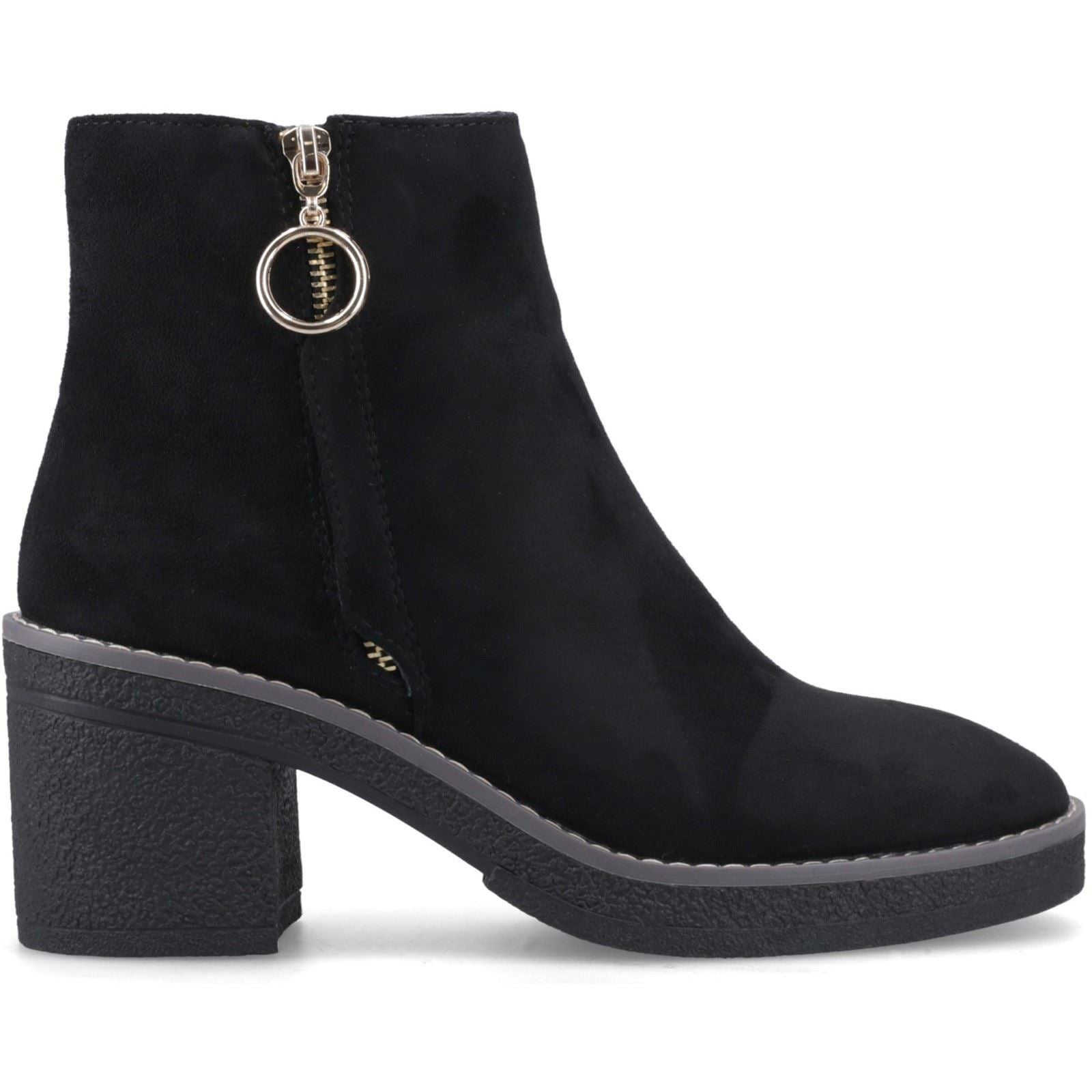 ONLY BABETTE Polyurethan Damen Schwarze/Goldene Absatz Ankelstiefeletten