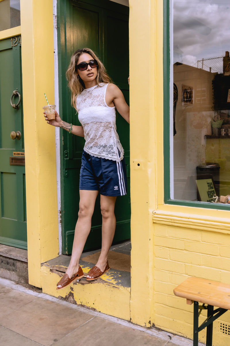 Tower London Hurache Damen Sandalen Aus Braunem Leder