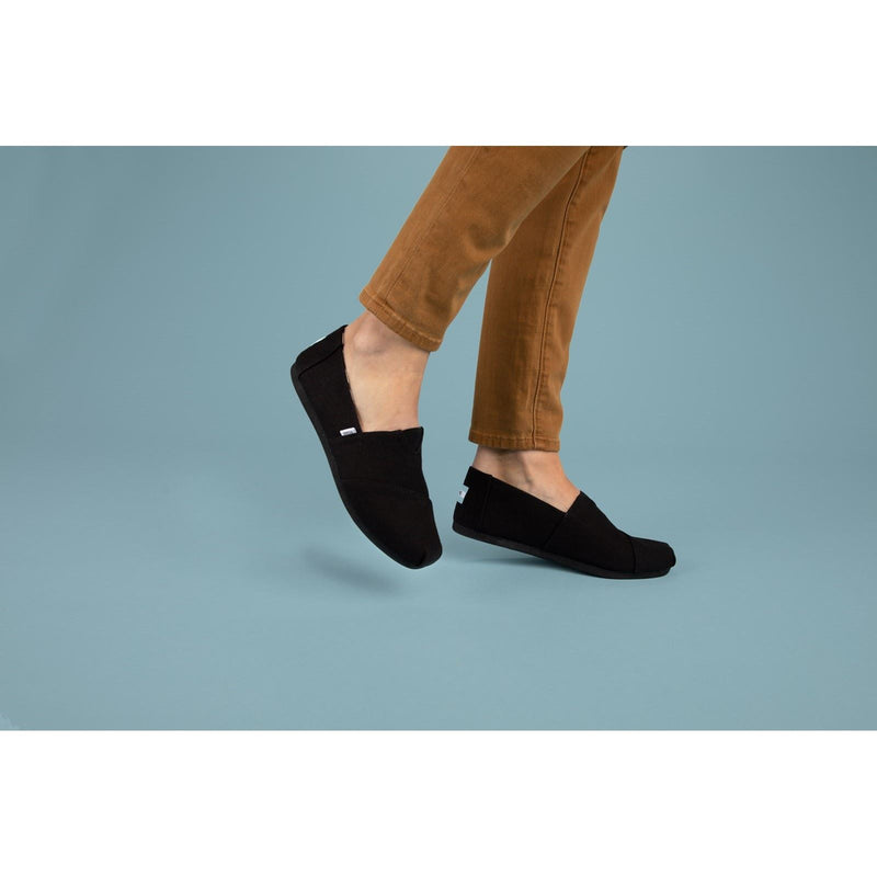 TOMS Alpargata 100% Baumwolle Damen-Schwarze Farbespadrilles