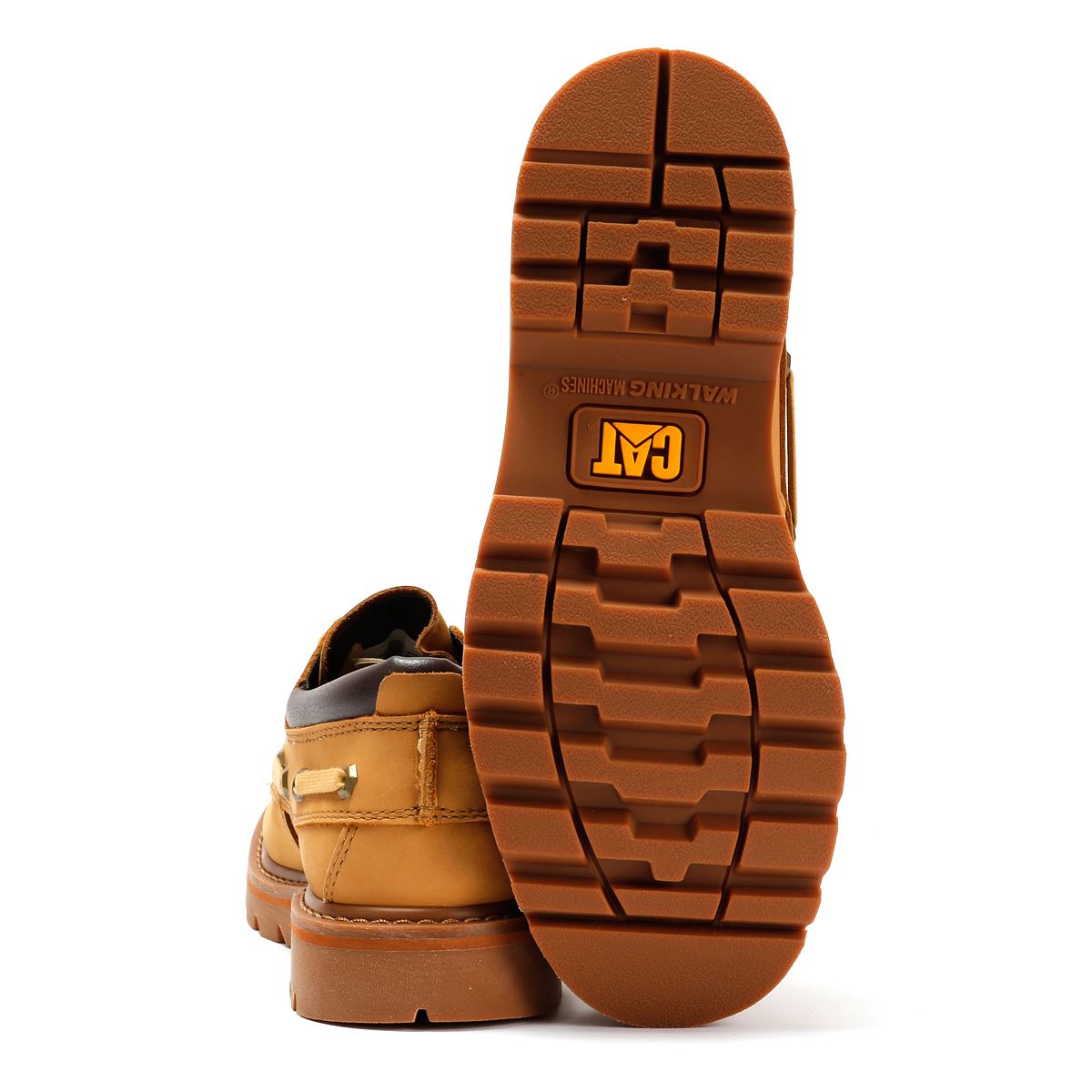 Caterpillar Colorado Boat Lo Leder Herren Gelbe Schnürschuhe