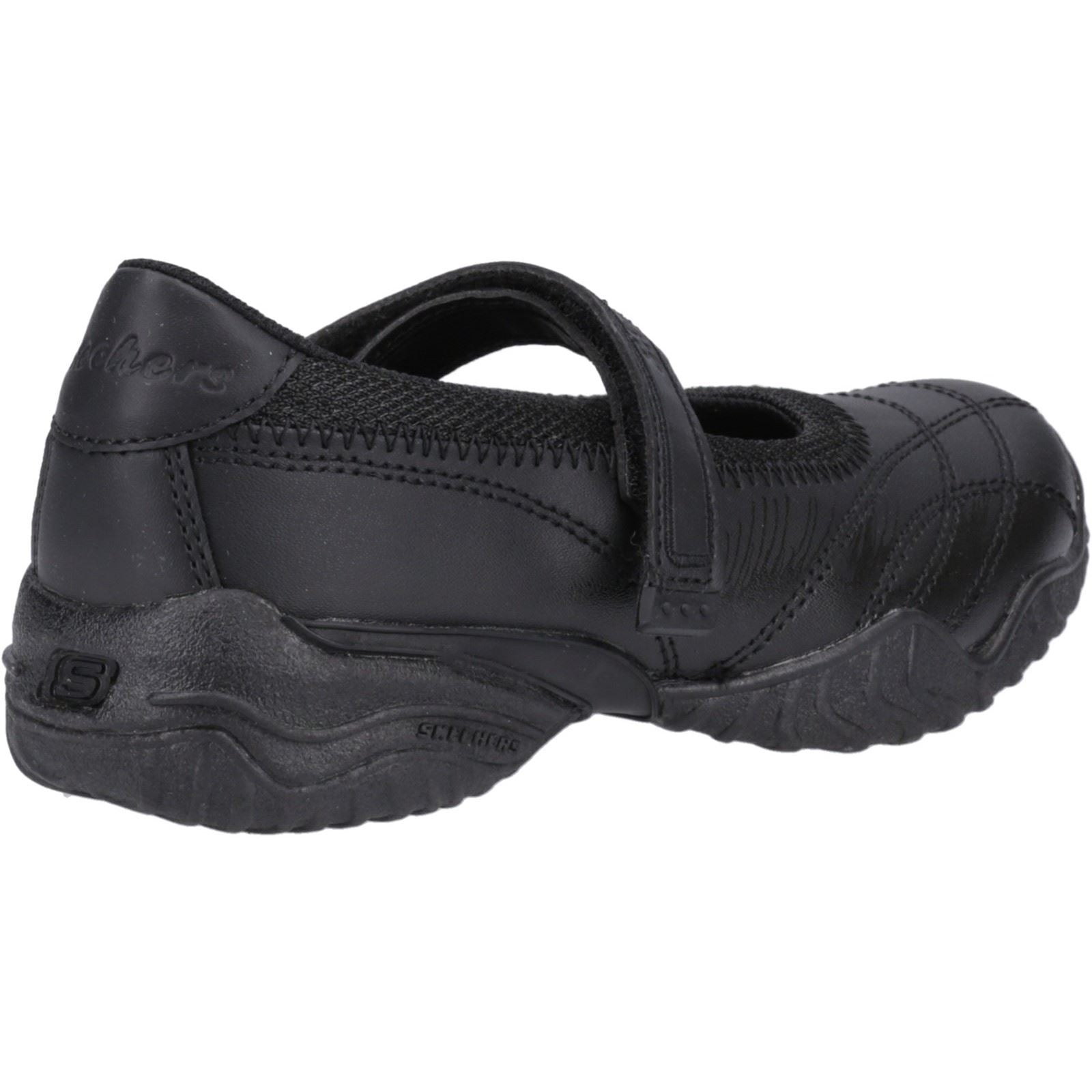 Skechers Velocity Pouty Mädchenschuhe Aus Schwarzem Leder