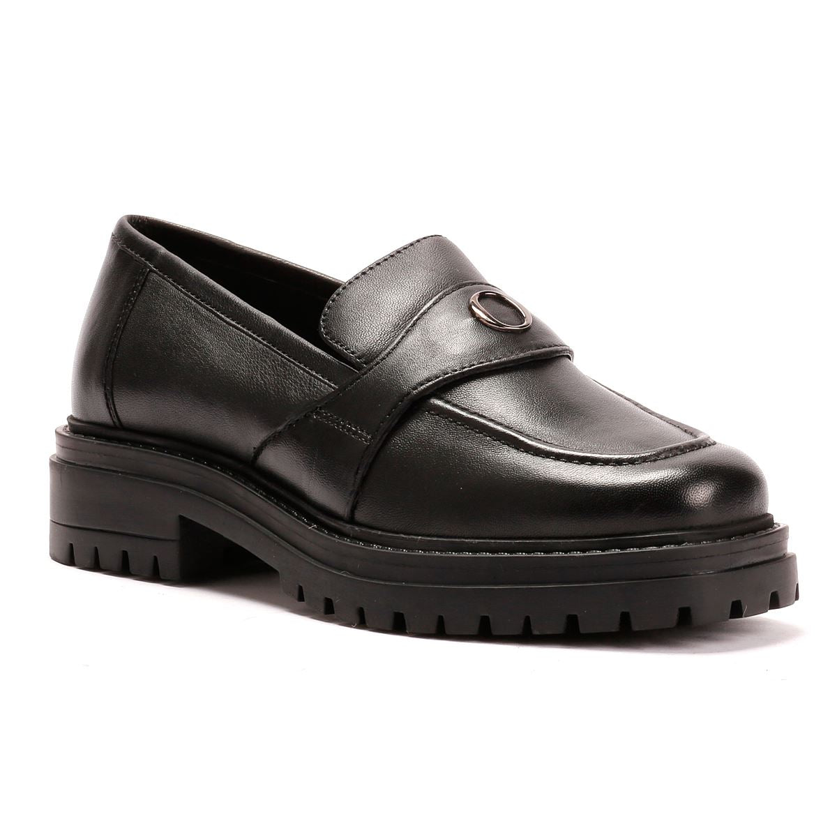 Osprey London The Greenwich Leder Damen Schwarze Loafer