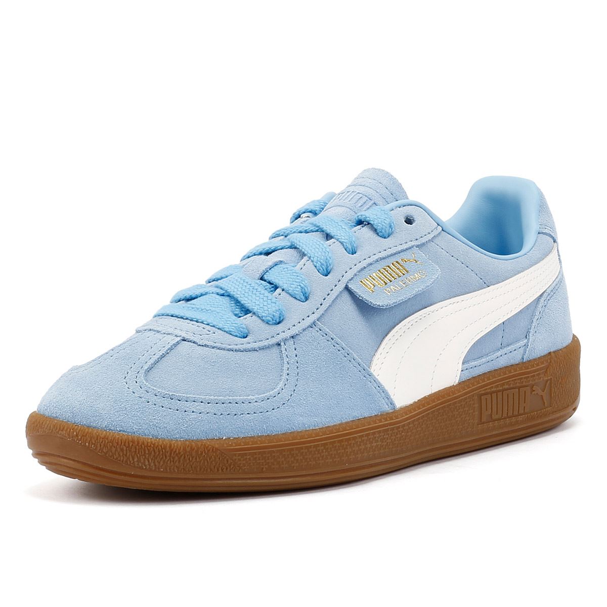 Puma Palermo Lederblaue Turnschuhe