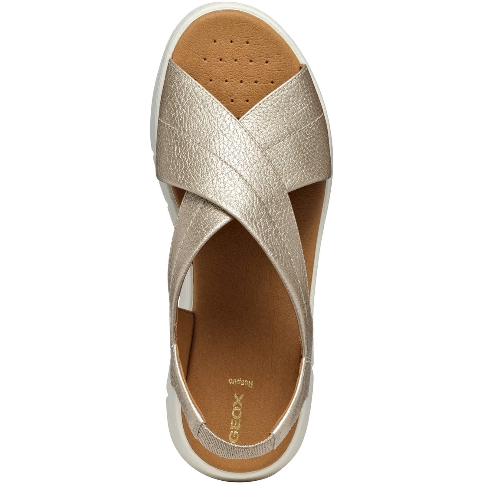Geox D DANDRA 40 Synthetische Damen Sandalen Aus Polyurethan In Hellgold