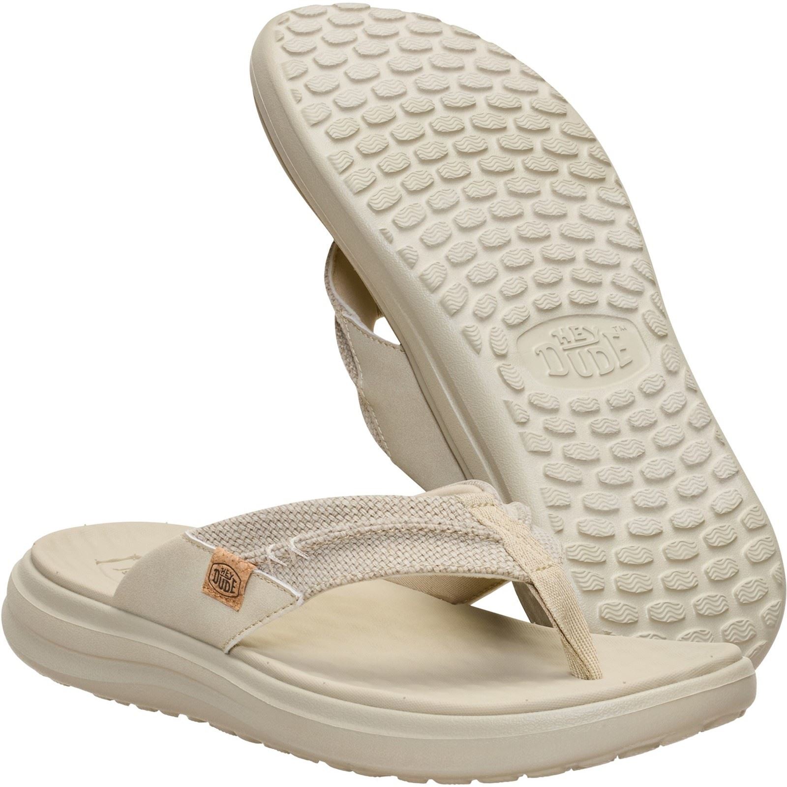 HEYDUDE Finn Flip Polyester Herren Braune Sandalen