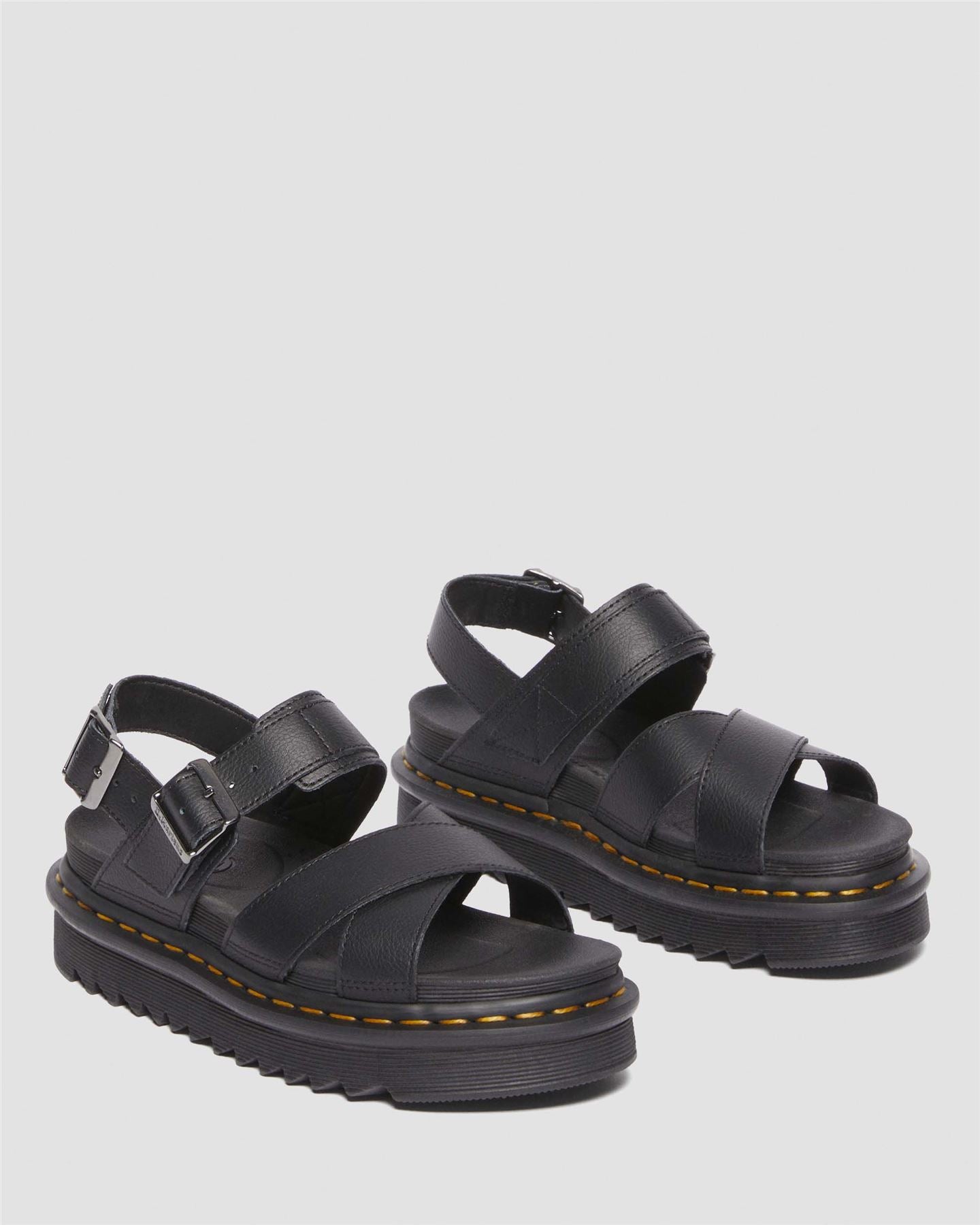 Dr. Martens Voss II Athena Damen Sandalen Aus Schwarzem Leder
