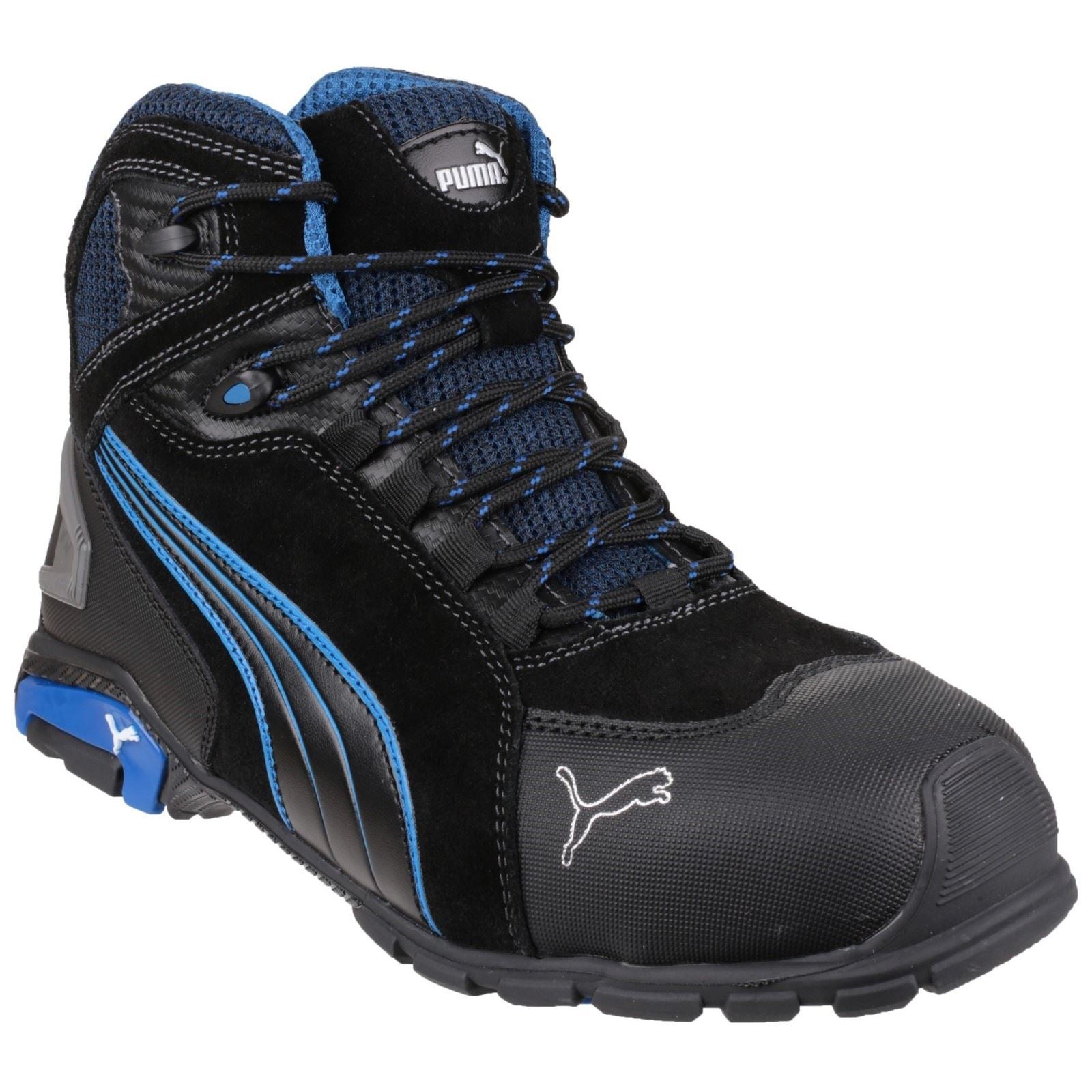 Puma Safety Rio Mid Leder Schwarze Sicherheitsstiefel