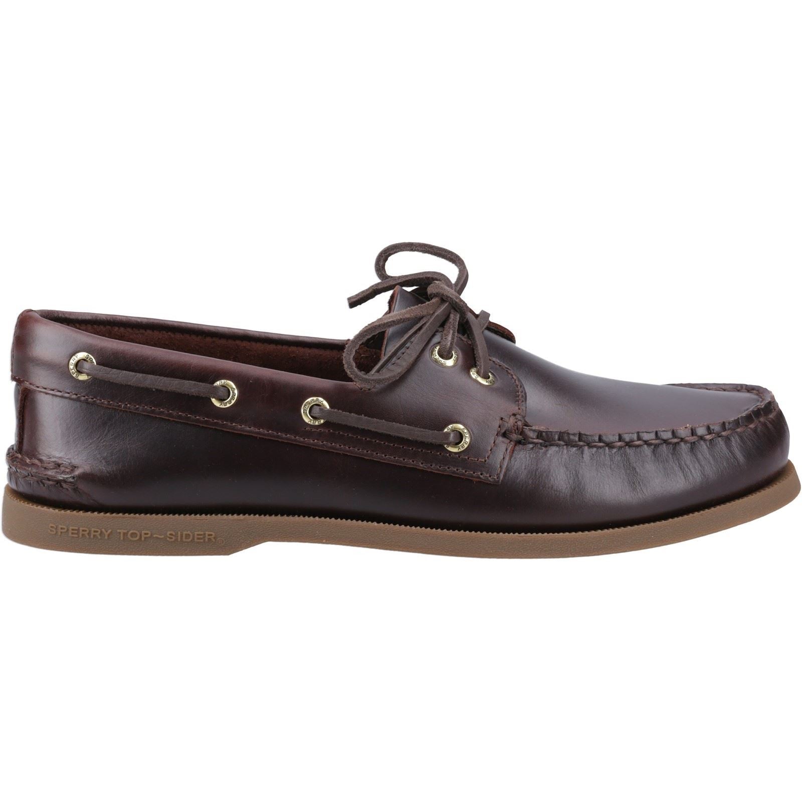 Sperry Authentic 2 Eye Leder Herren Bootsschuhe In Amarettotönung