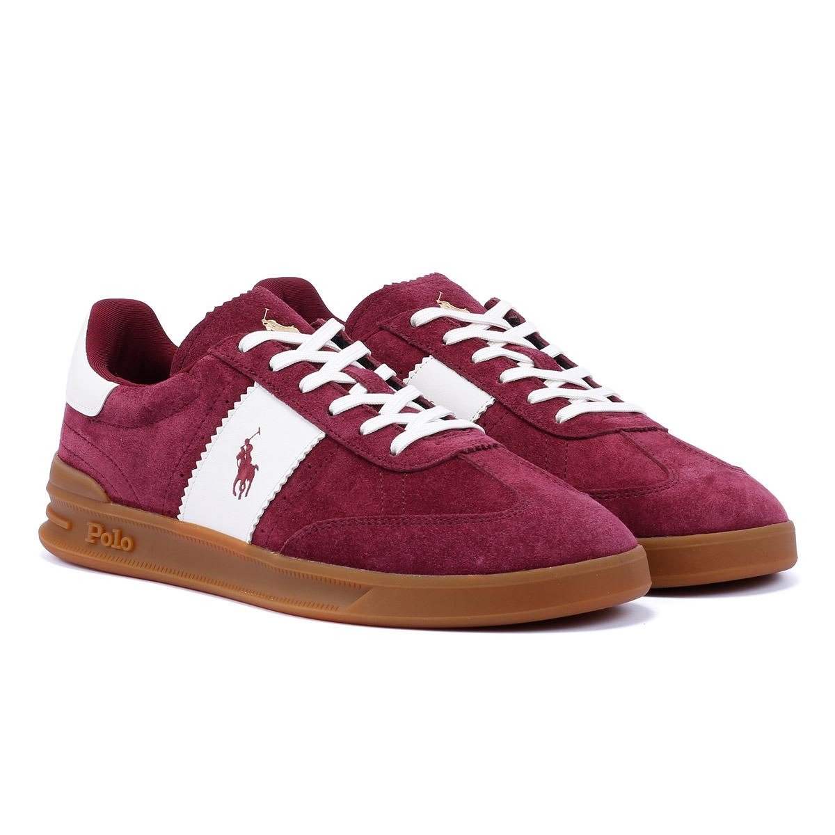 Ralph Lauren Heritage Area Wildleder Herrensneaker In Beige