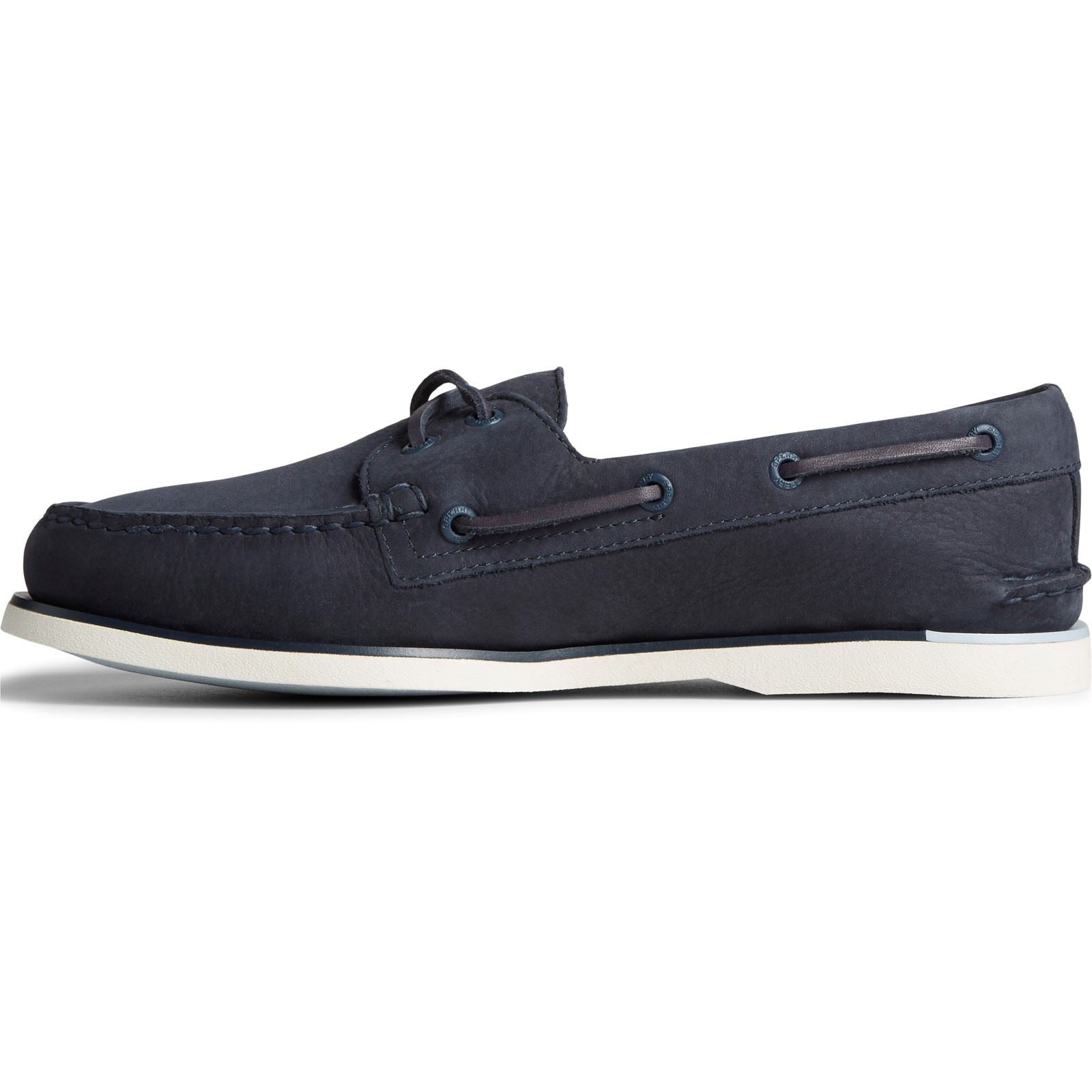 Sperry Gold Authentic Original 2-Eye Nubuk Herrenschuhe In Marineblau