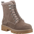 Hush Puppies Aurelia Damen Wildleder Winter Stiefeletten in Taupe