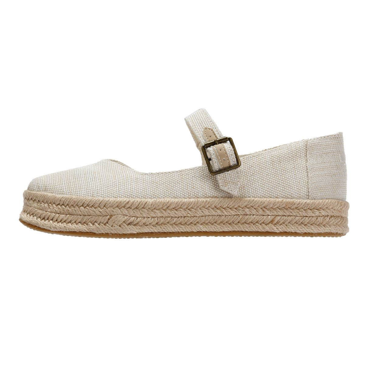 TOMS Carolina Mary Jane Textil Damen Weiße Espadrilles