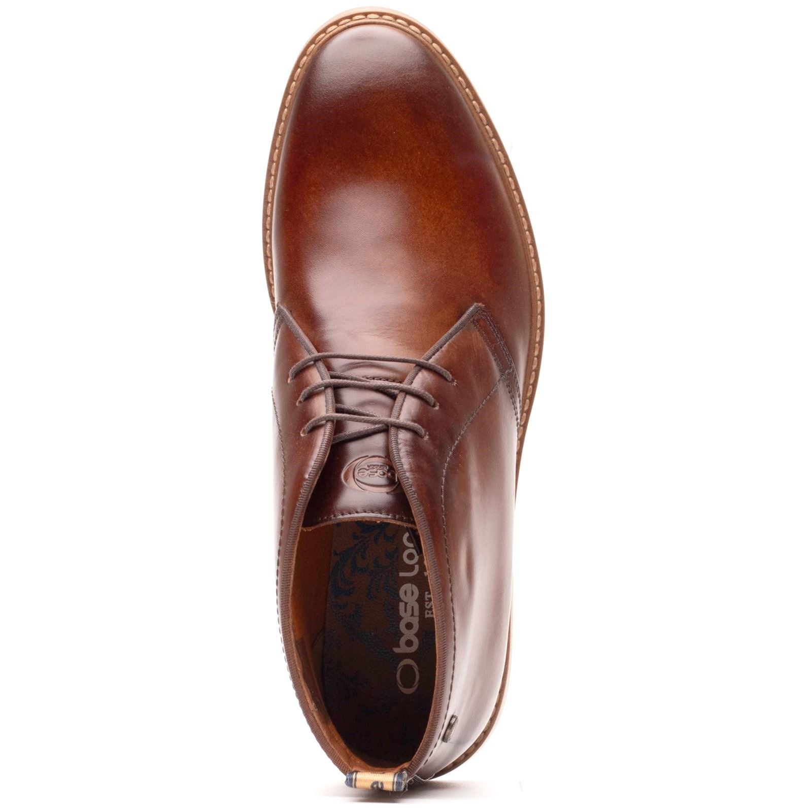 Base London Carlton Leder Herren Braune Knöchelstiefel