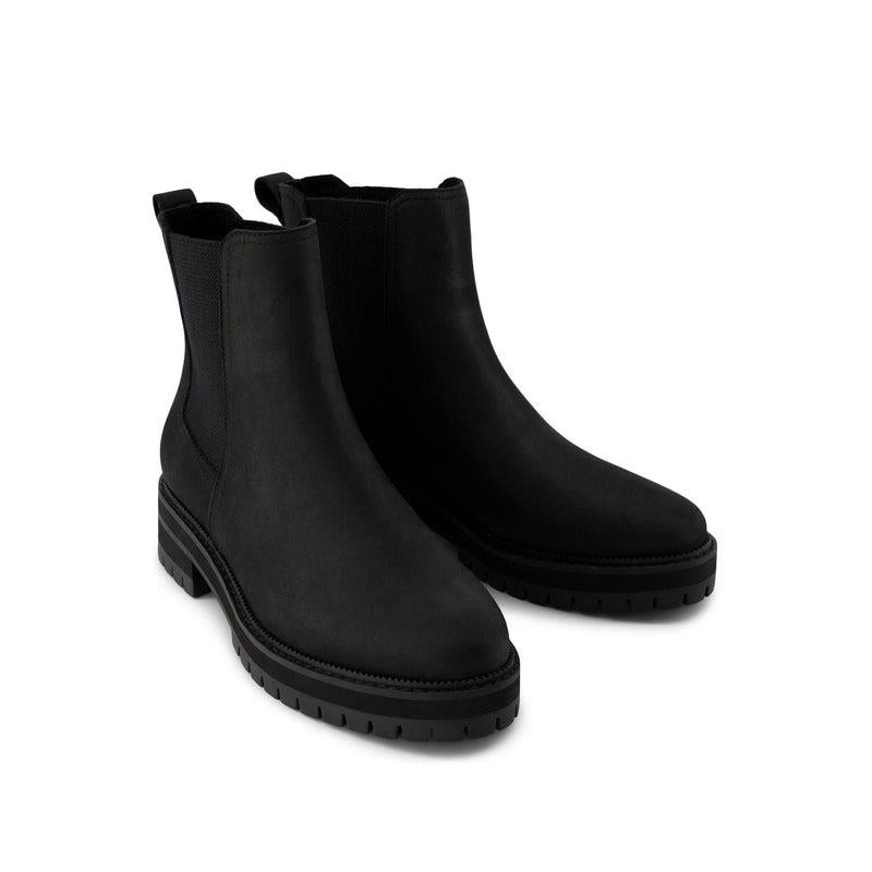 TOMS Bennet Leder Damen Schwarze Stiefel