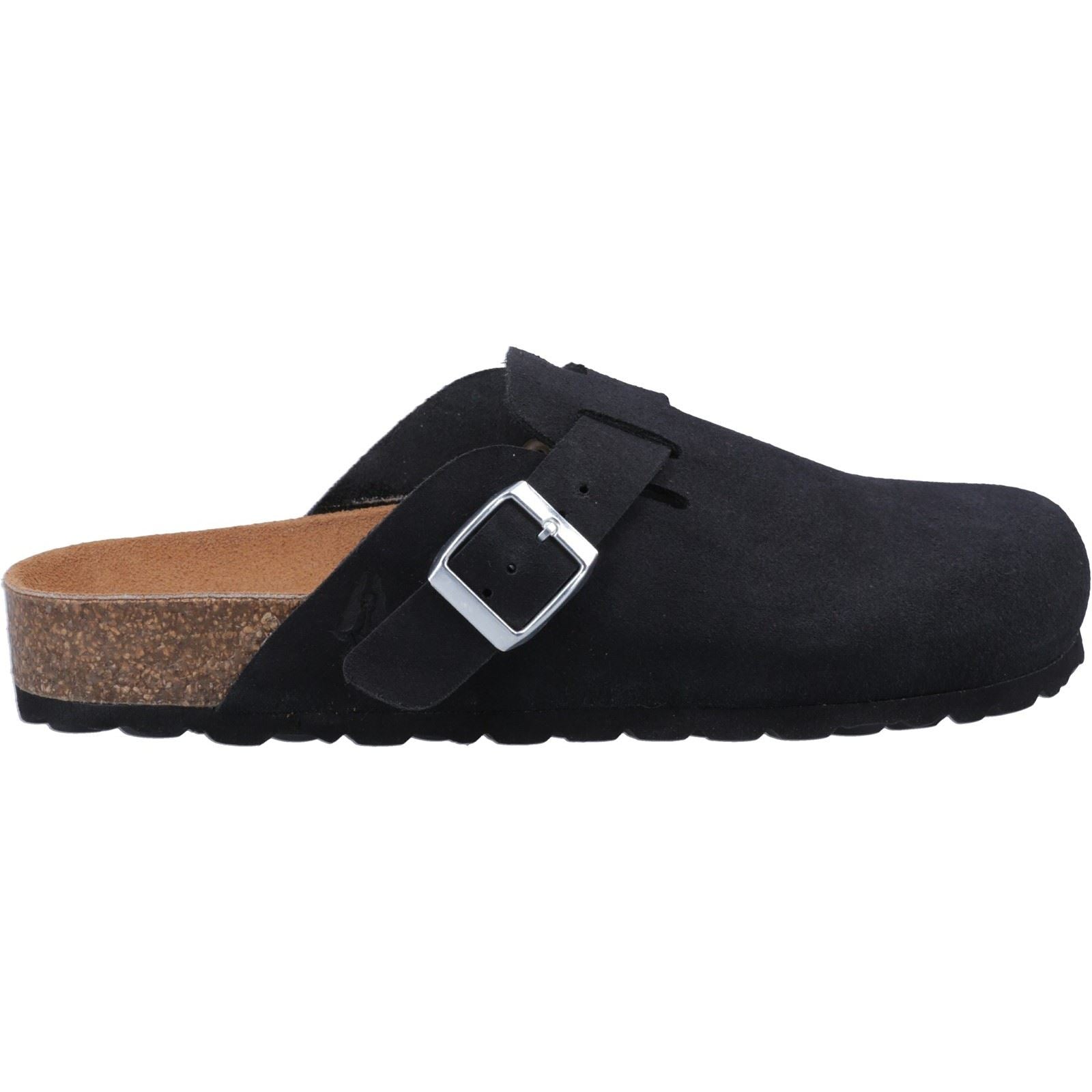 Hush Puppies Bailey Damen Pantoletten Aus Schwarzem Wildleder