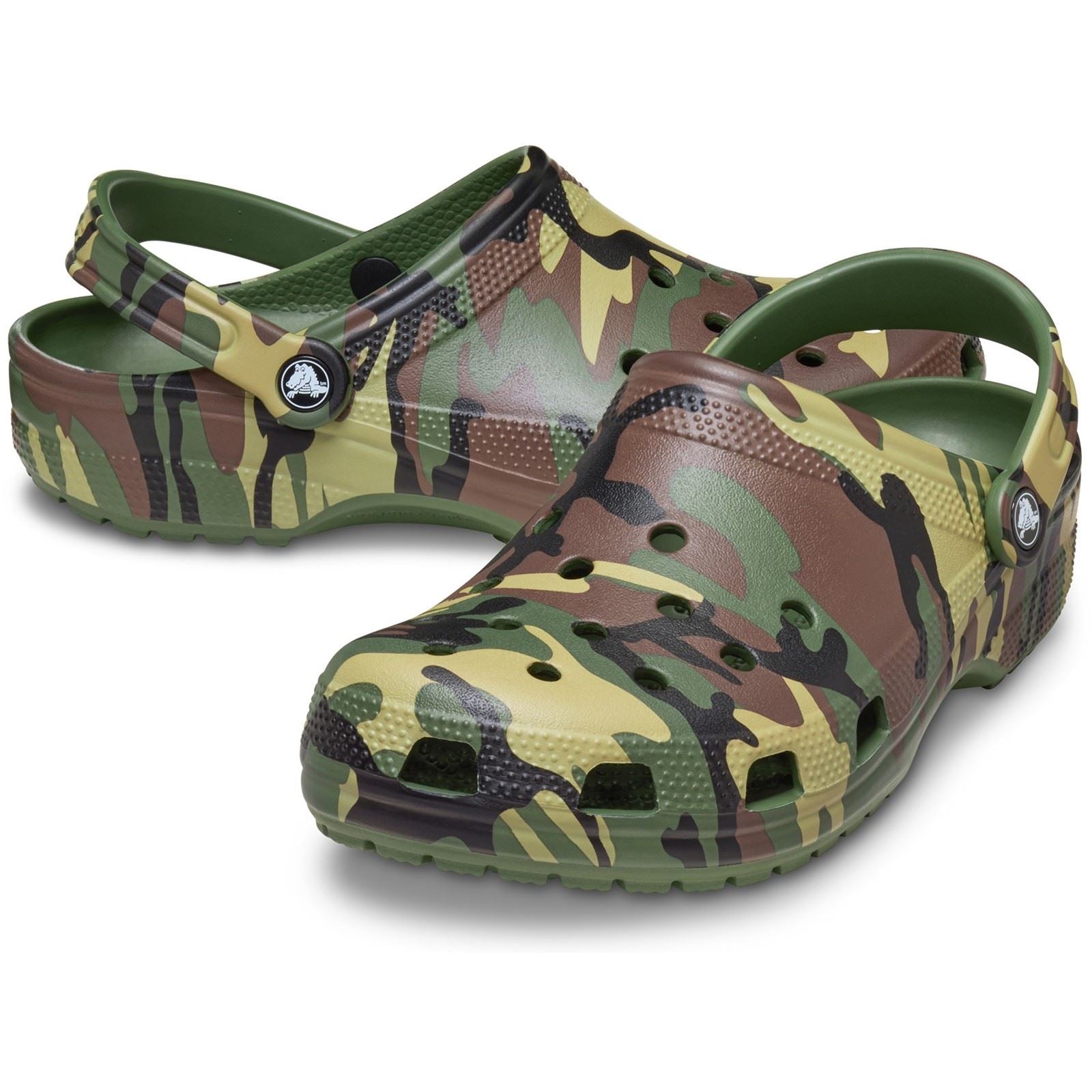 Crocs Classic Camouflage Eva Herren Clogs In Armeegrün