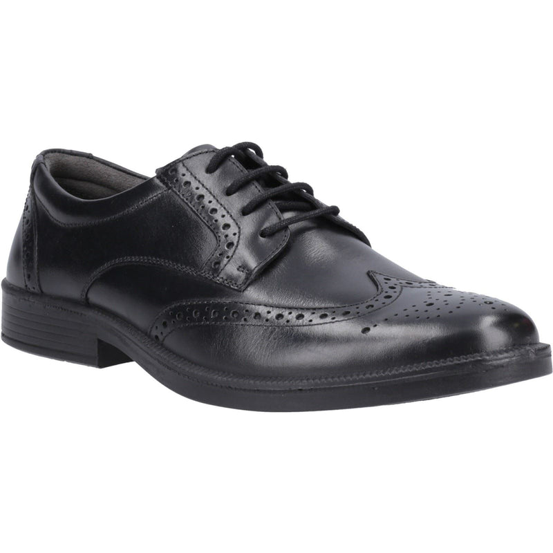Hush Puppies Nolan Leder Herren-Schwarz Brogues-Schuhe