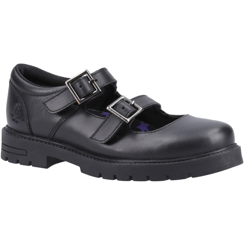 Hush Puppies Ella Junior Mädchenschuhe Aus Schwarzem Leder