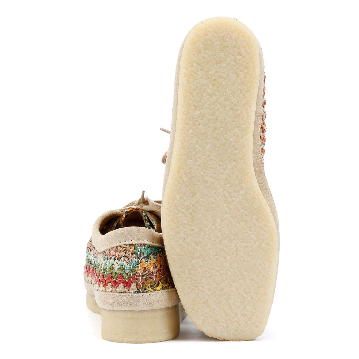 Clarks Originals Wallabee Raffia Herren Mehrfarbige Schnürschuhe
