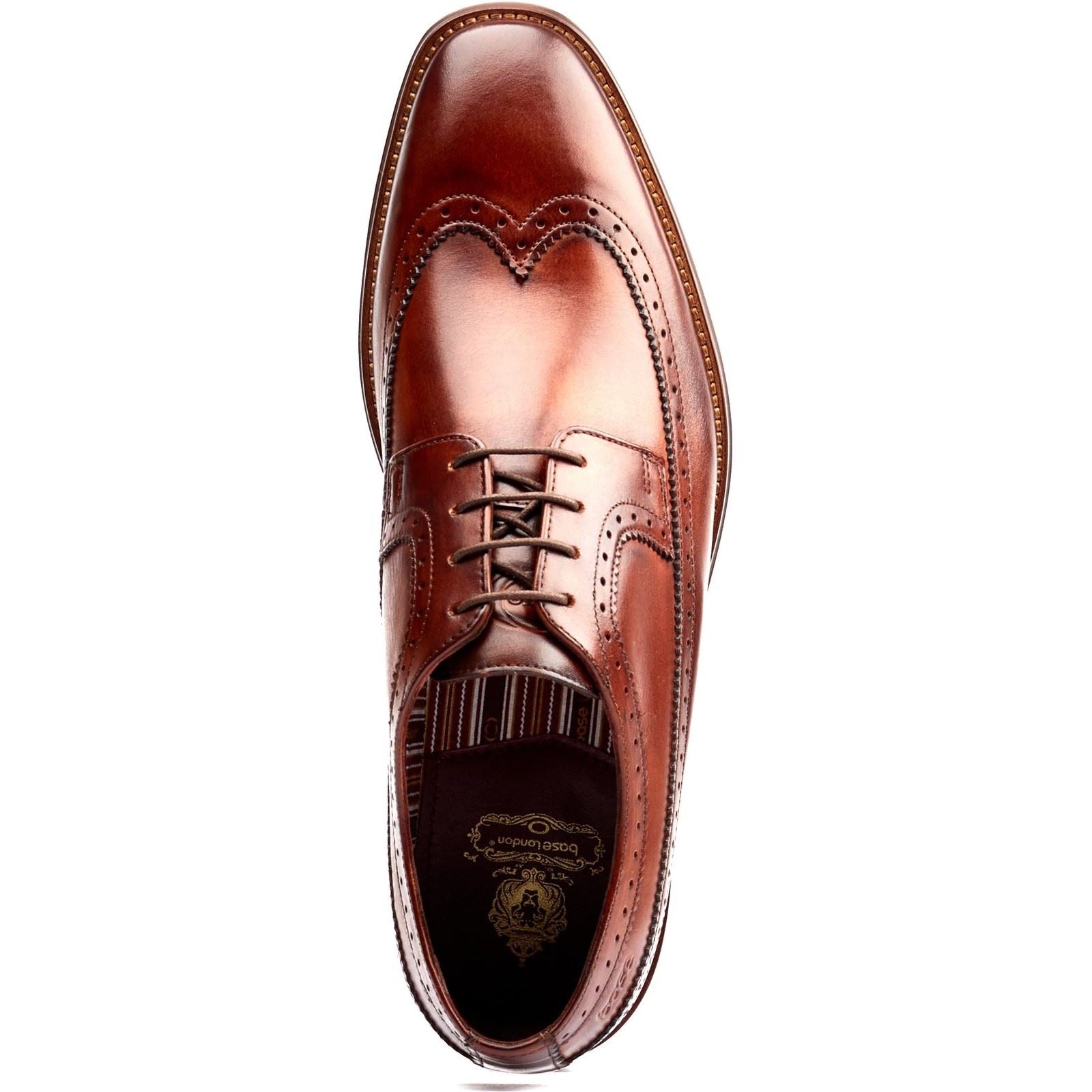 Base London Havisham Leder Herren Derby Schuhe In Tan