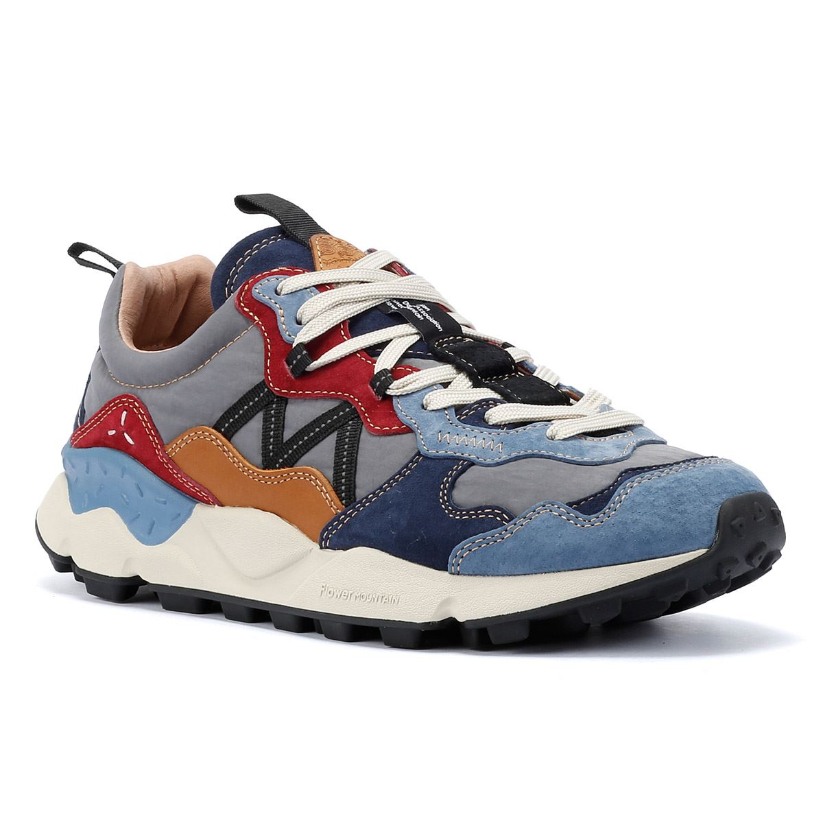 Flower Mountain Lenzan Herren Sneaker Aus Blauem Wildleder