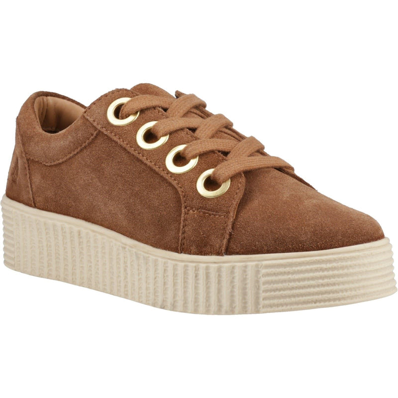 Hush Puppies Tamsin Damen Wildleder Turnschuhe In Tan