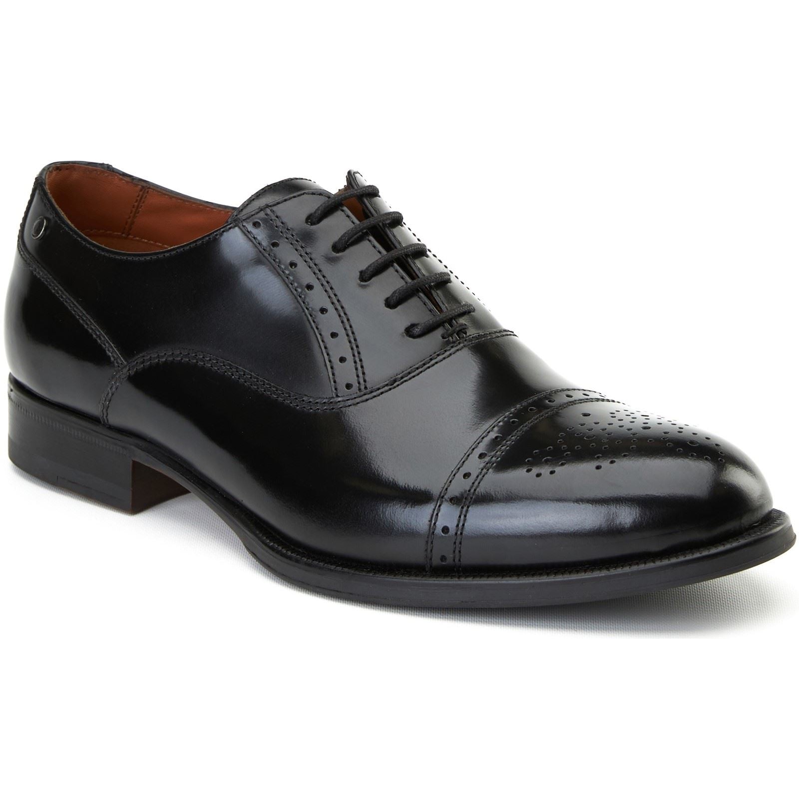 Base London Franklin Herrenschuhe Aus Schwarzem Leder Oxford