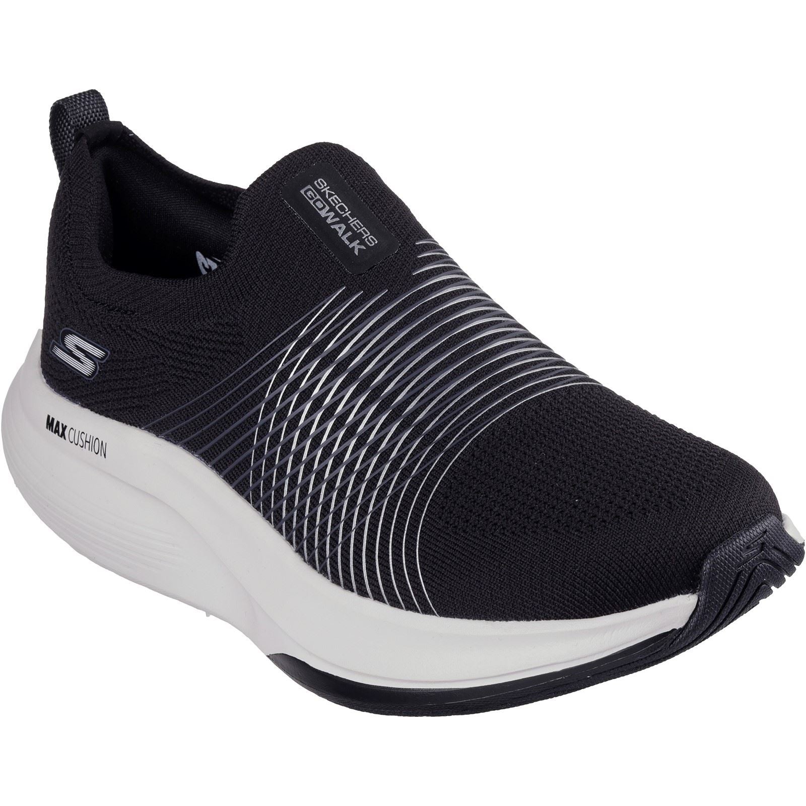 Skechers GO WALK Max Walker Sally Textile Damen-Sneaker In Schwarz/Weiß