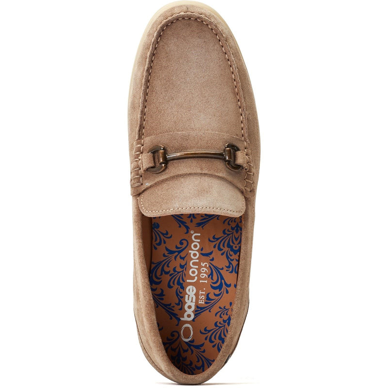 Base London Snapper Leder Herren Sand Loafers