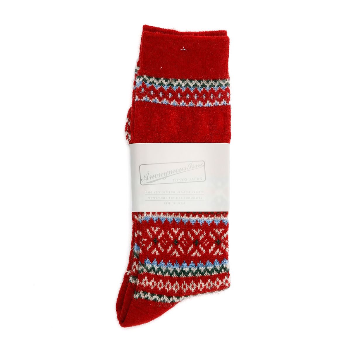 Anonymous Ism Snow Links JQ Crew Herren Rote Wadenhohe Socken