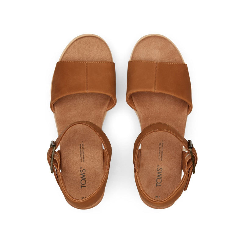 TOMS Diana Leder Damen Keilabsatz In Beige