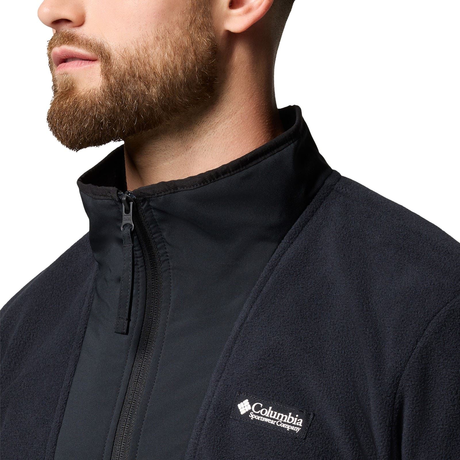 Columbia Sequoia Grove Half Zip Fleece Polyester Herren Schwarze Zip-Kragen-Pullover