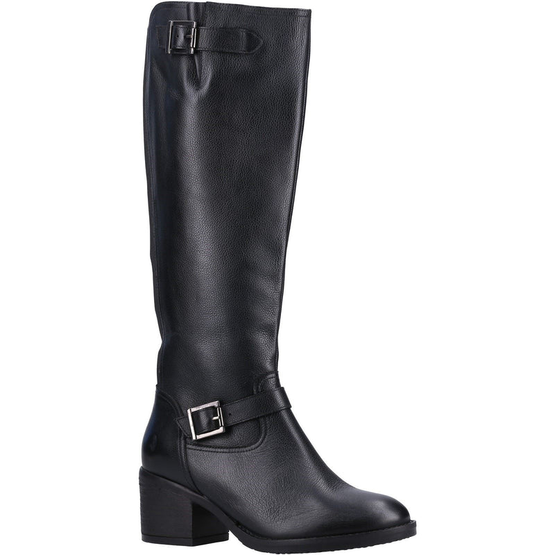 Hush Puppies Heidi Leder Damen Schwarze Farbe Lederstiefel