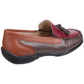 Cotswold Biddlestone Damen Loafer Aus Leder In Kastanienbraun/Tan/Weinrot