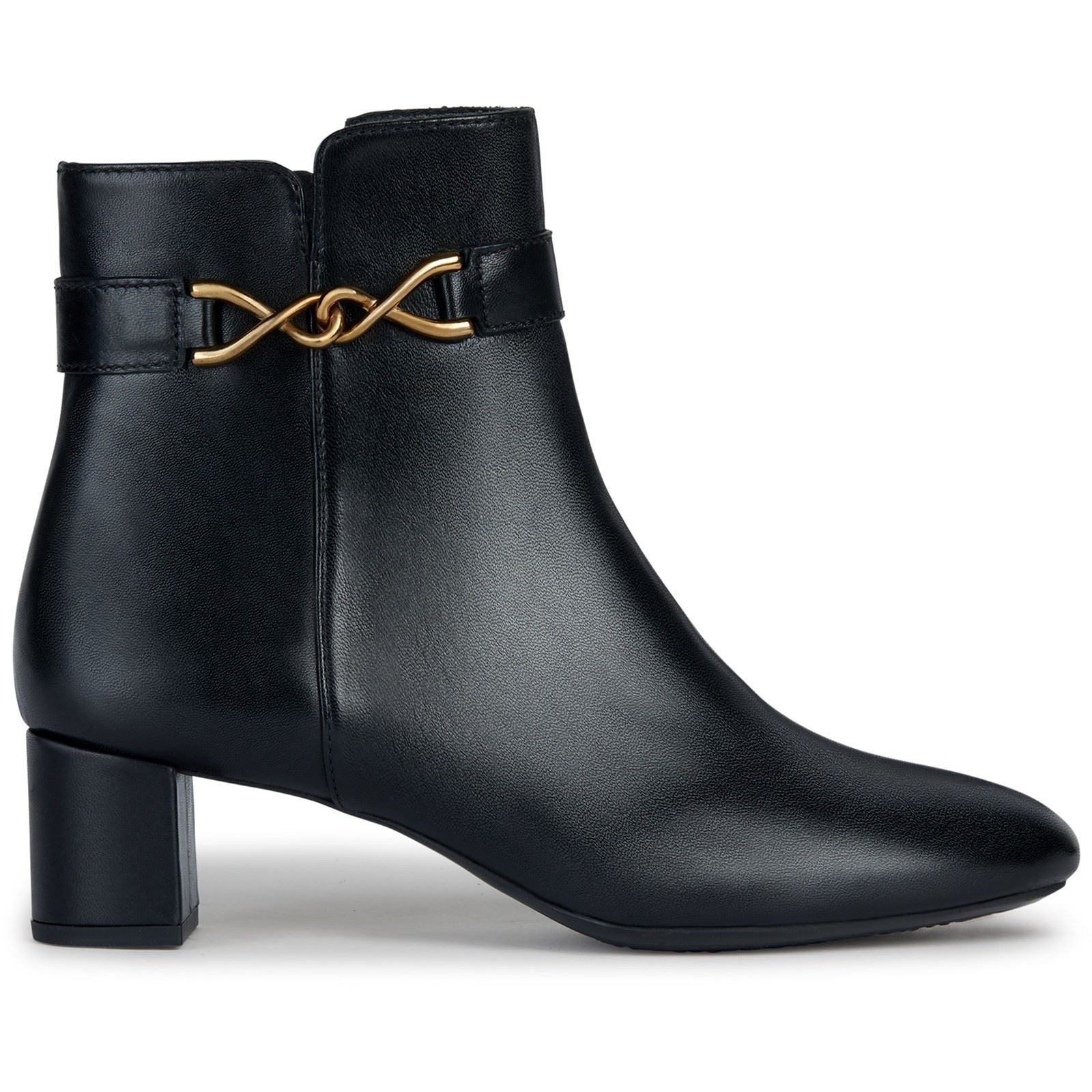 Geox D Pheby Damenlederstiefel In Schwarz