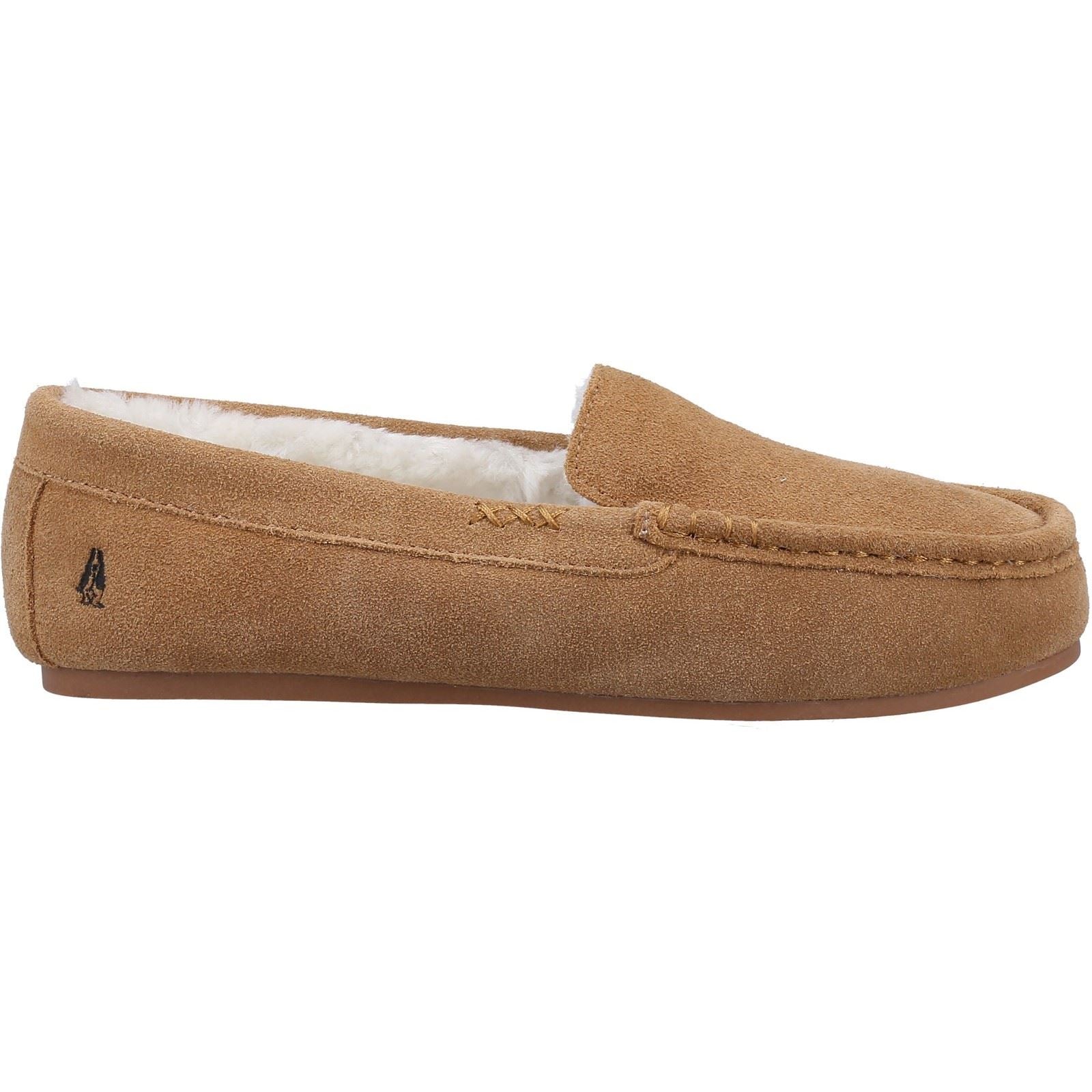 Hush Puppies Annie Mocassin Wildleder Damen Hausschuhe In Braun