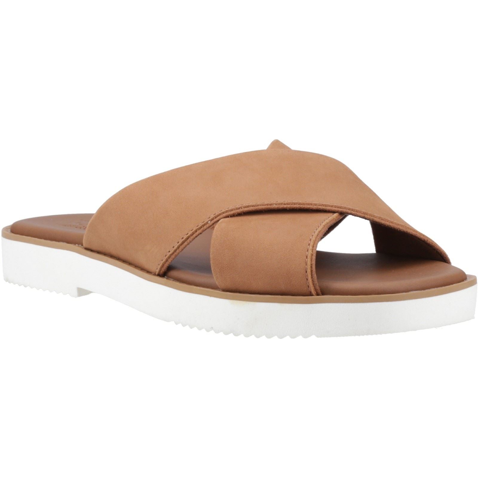TOMS Mae Crossover Damen Ledersandalen In Braun