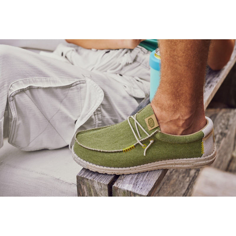 HEYDUDE Wally Coastline Stoff Herren Olive Bootsschuhe