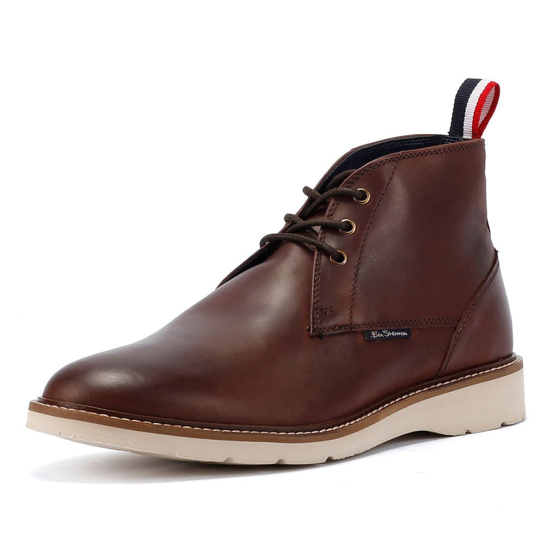 Ben Sherman Hampton Rote Herrenstiefel Aus Leder