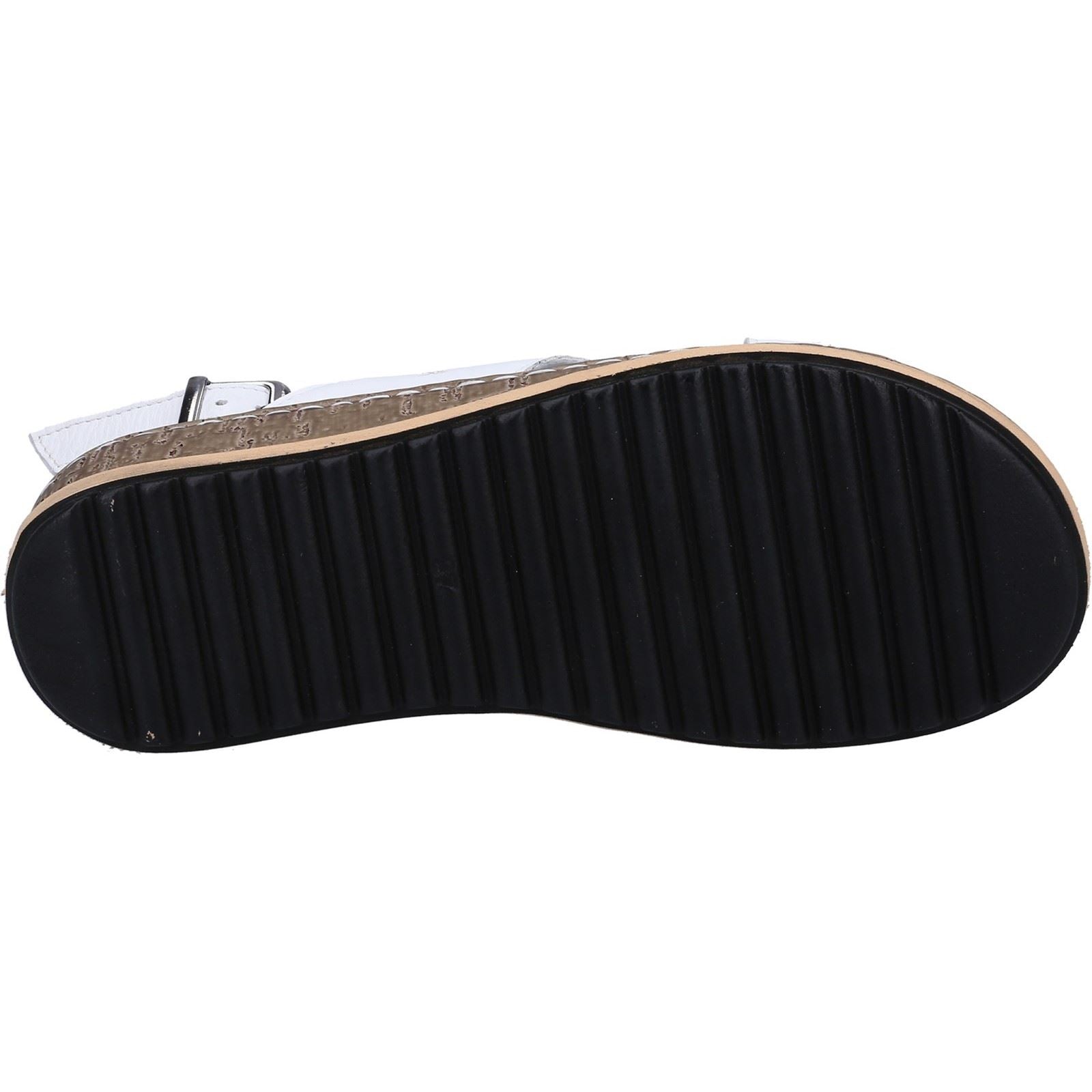 Hush Puppies Elena Leder Damen Keilabsatz Weiß