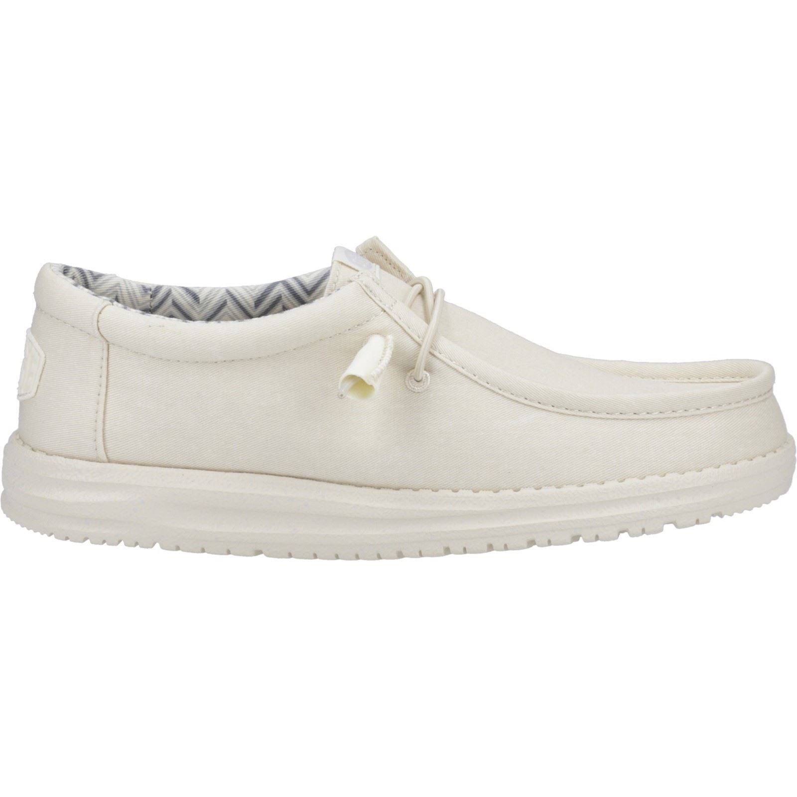 HEYDUDE Wally Canvas 100% Baumwolle Herren Bootsschuhe In Steingrau