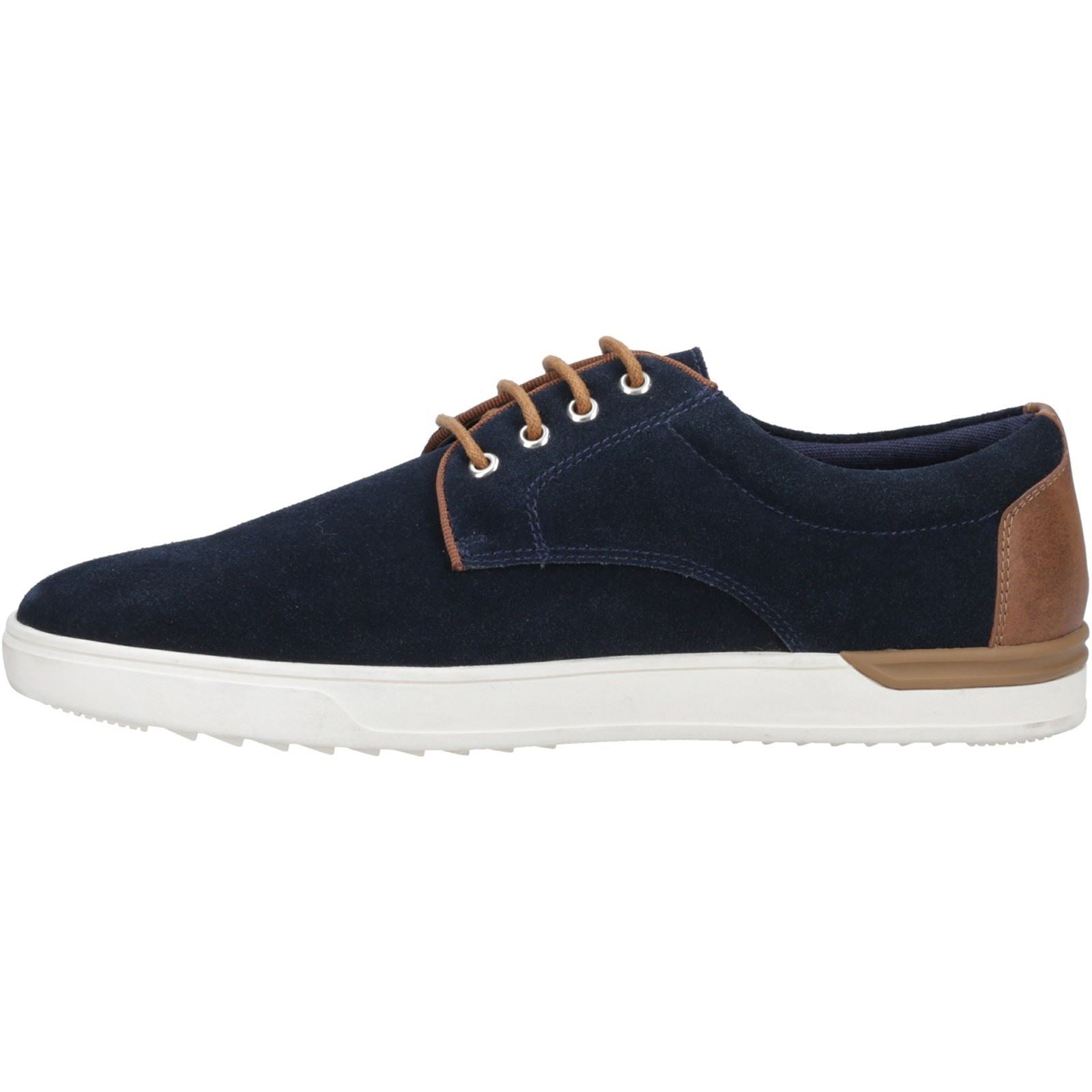 Hush Puppies Joey Herren Wildleder Halbschuhe In Marineblau Mit Schnürung