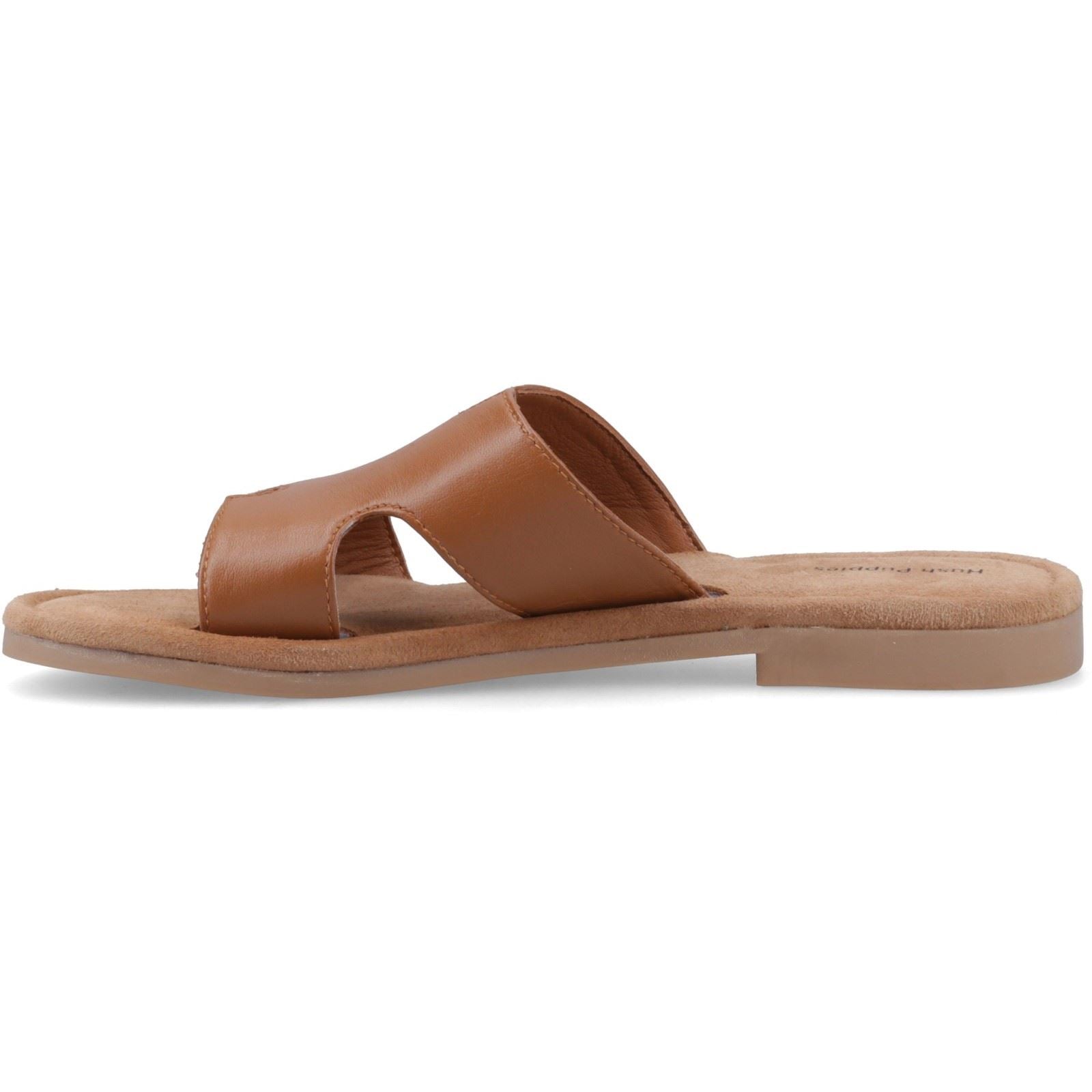 Hush Puppies Azalea Mule Leder Damen Tan Sandalen