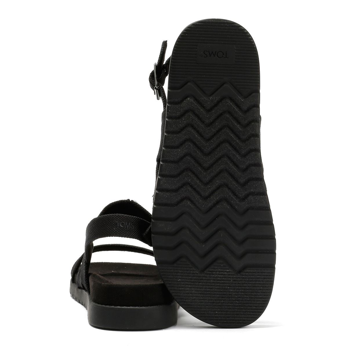 TOMS Marin Slingback Canvas Damenschwarze Sandalen