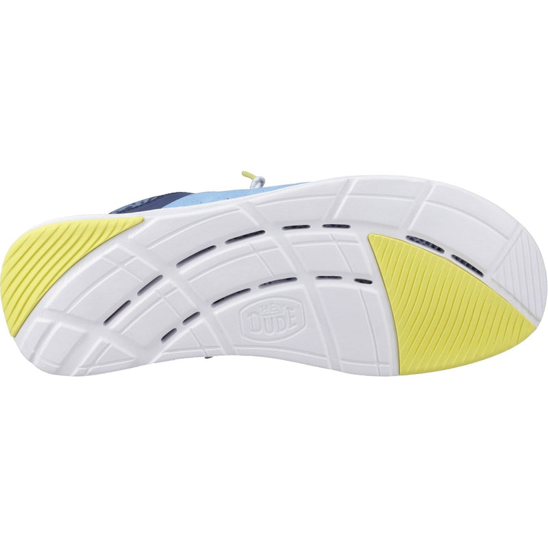 HEYDUDE Wally Hey2O Active Polyester Herren Mokassin Schuhe In Sargassoblau/Alaskanblau, Größe M