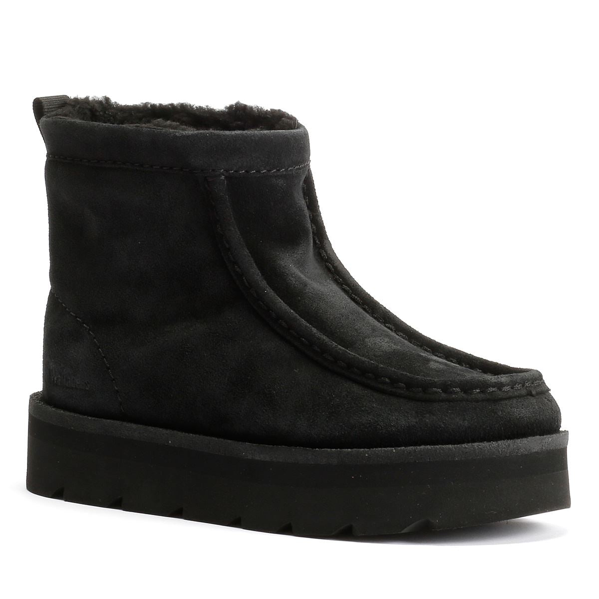 Clarks Originals Meare Rooey Wildlederschwarze Damenstiefel