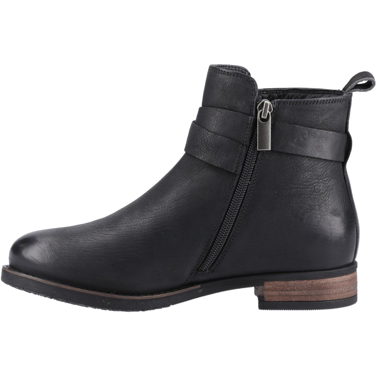 Hush Puppies Elise Damen Schwarze Farbe Lederstiefel