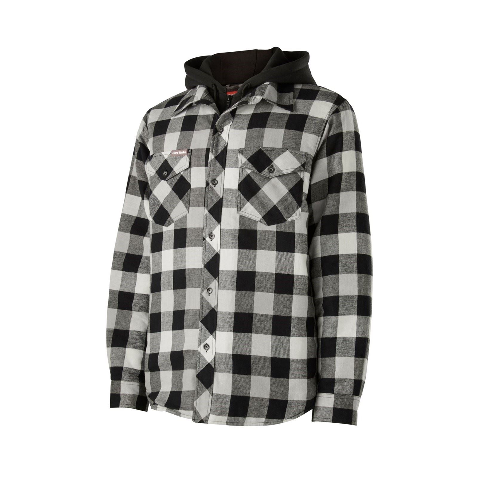 Hard Yakka Quilted Flannel Shacket Herren Graues Hemdjacke